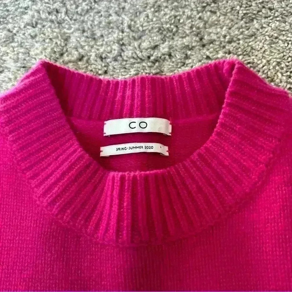 CO Women's V-Neck Sweater in Vibrant Pink - Picture 6 of 11